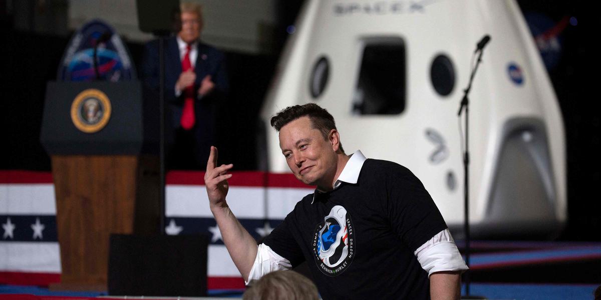 Fusée SpaceX lors d'un lancement