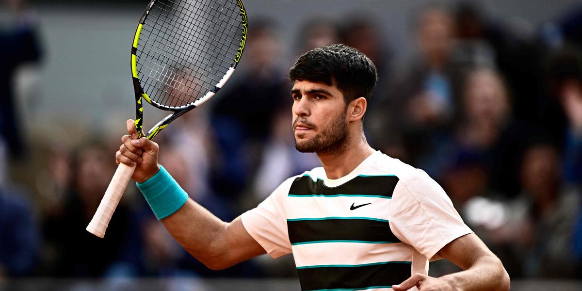 Carlos Alcaraz lors de la finale de Roland-Garros 2023