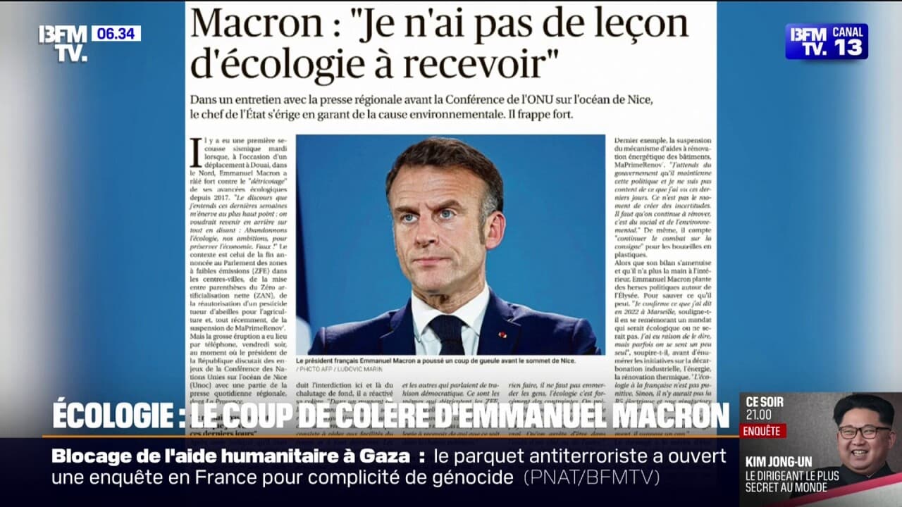 Emmanuel Macron lors d'une conférence