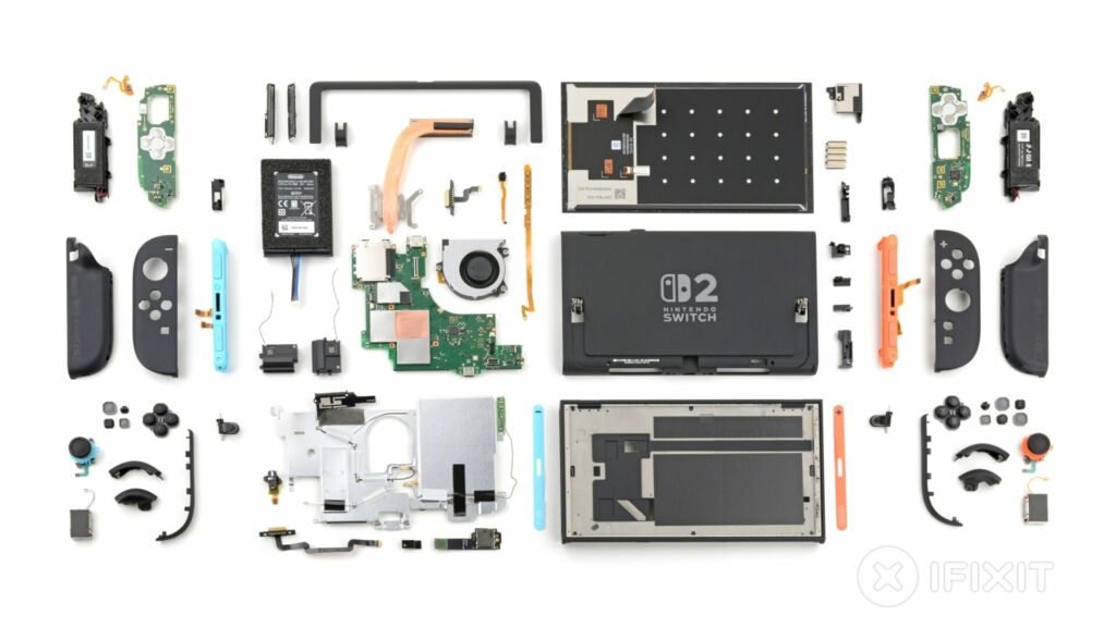 Nintendo Switch 2 vue éclatée