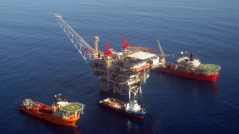 Plateforme de production de gaz Tamar au large d'Israël