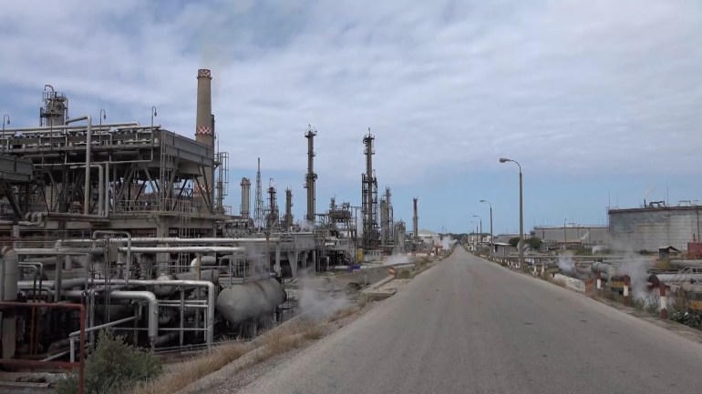 Raffinerie de Banias en Syrie sur la côte méditerranéenne