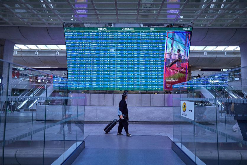 À l’aéroport Roissy Charles de Gaulle (CDG), près de Paris, le 12 mai 2025.