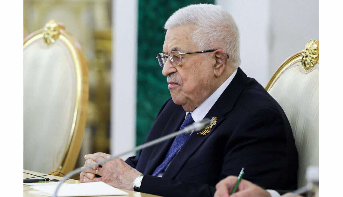 Mahmoud Abbas lors d'une déclaration officielle