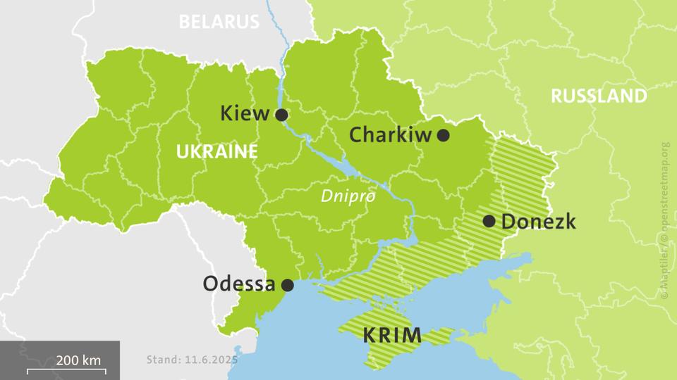 Carte de la Ukraine et Russlands, de Russie occupée