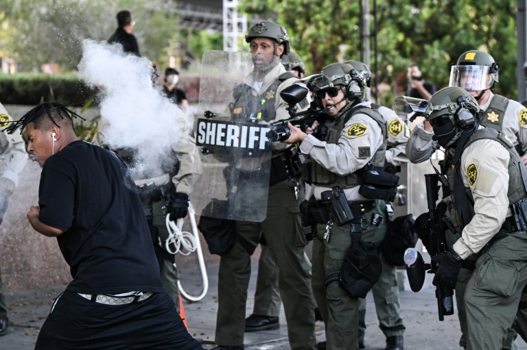 Les forces de l'ordre lors d'une intervention à Los Angeles