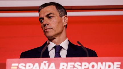 Le Premier ministre socialiste espagnol Pedro Sanchez, à Madrid, le 12 juin 2025. (OSCAR DEL POZO / AFP)