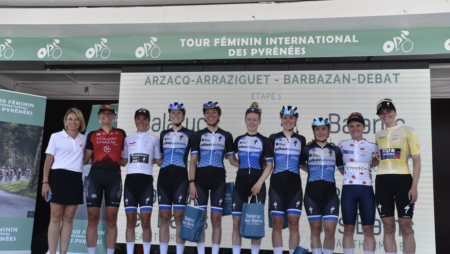 Ally Wollaston lors de la première étape du Tour féminin des Pyrénées