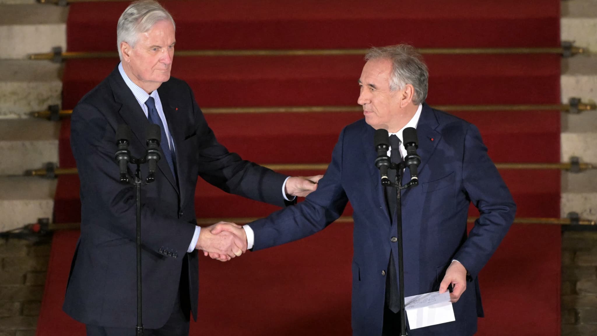 Michel Barnier et François Bayrou à Matignon