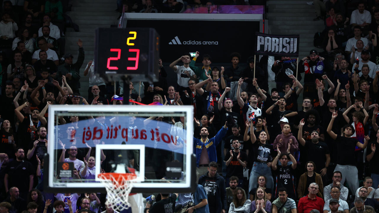 Les tribunes de l'Adidas Arena lors d'un match d'Euroligue Paris-Etoile Rouge Belgrade le 4 octobre 2024