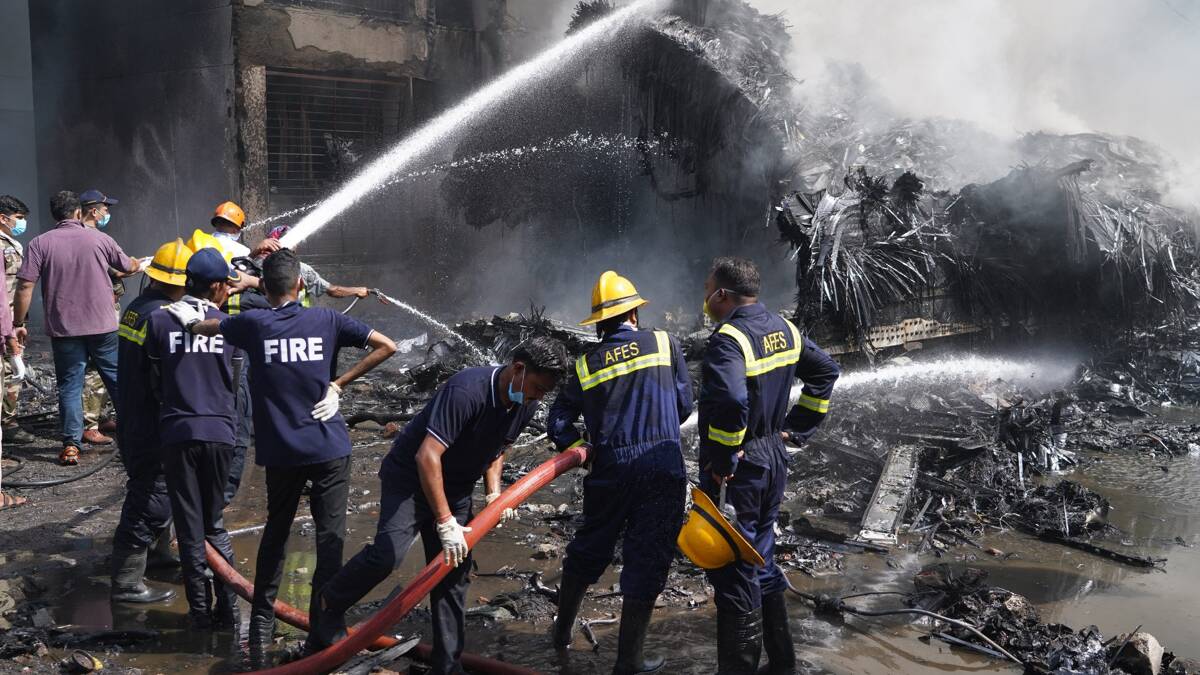 Avion Air India après le crash à Ahmedabad