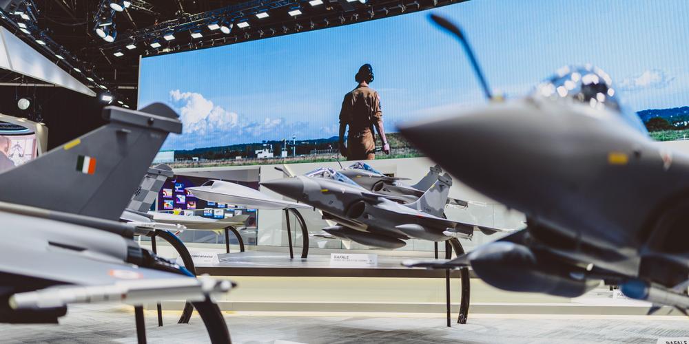 Vue du salon du Bourget, le 14 juin 2025. - SIMONE PEROLARI POUR « LE MONDE »