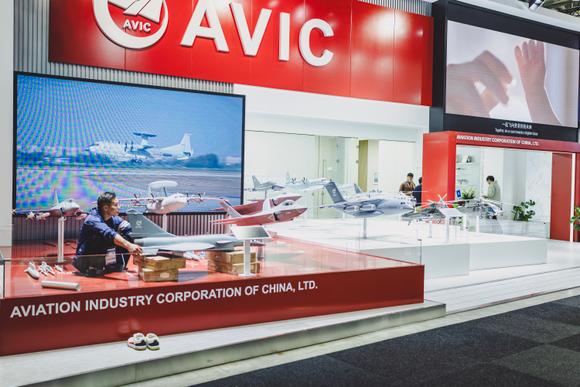 Le stand Aviation Corporate of Chine, au Bourget, le 14 juin 2025.