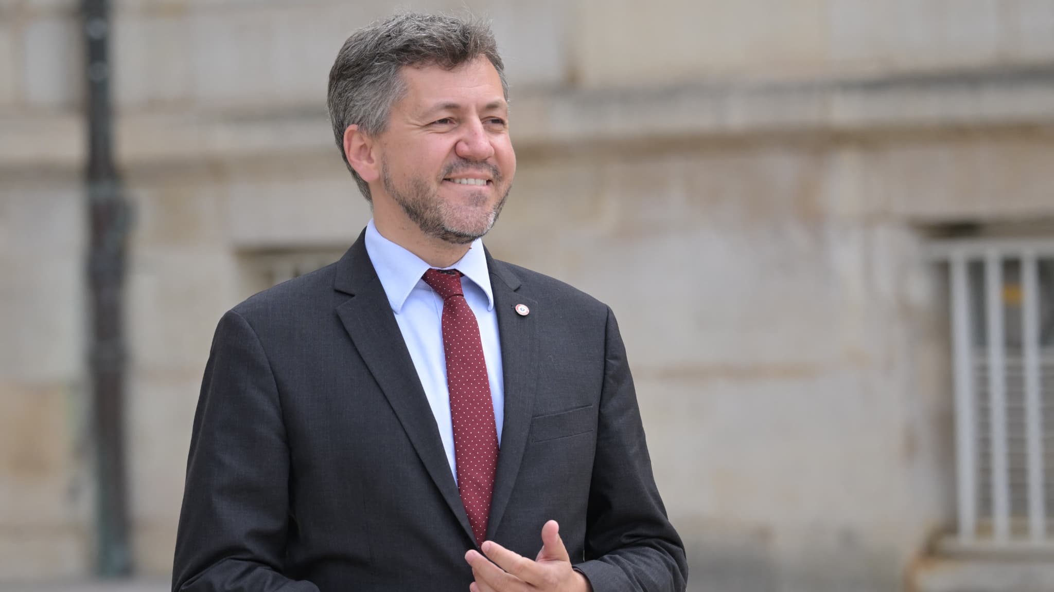 Franck Allisio, député RN, lors d'une manifestation à Marseille