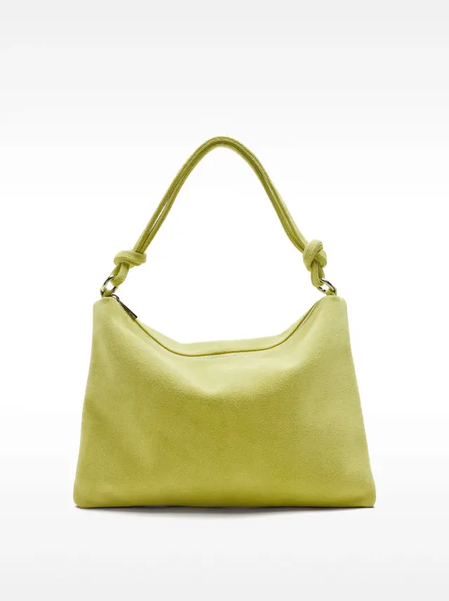 Sac à épaule en cuir vert