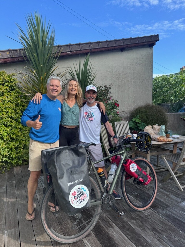 Guillaume Chaigneau lors de son parcours à vélo