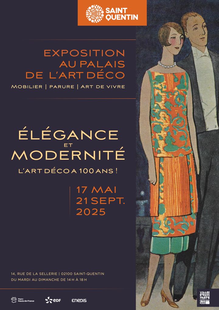 Affiche de l'exposition 'Élégance et Modernité. L'art déco a 100 ans'