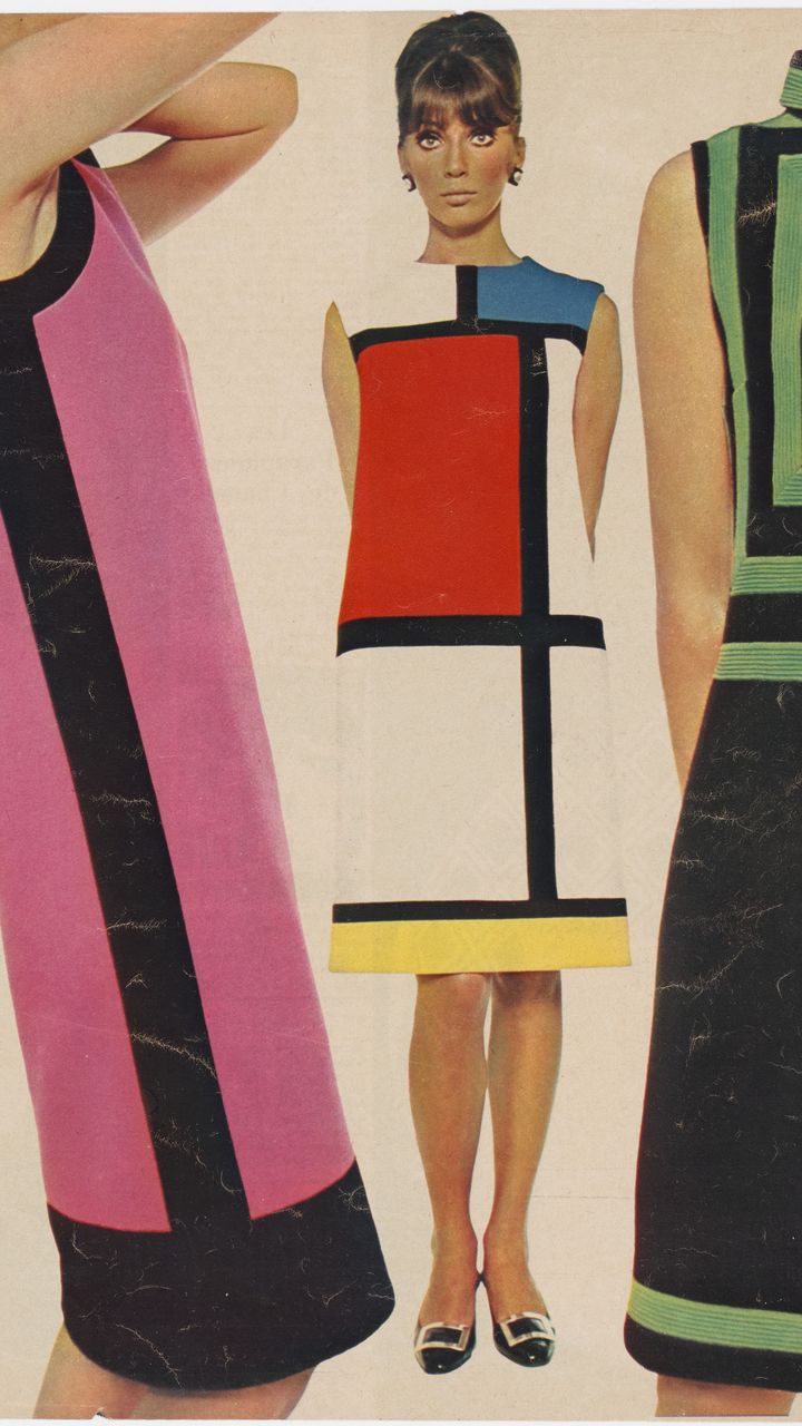 Robes de cocktail de la collection haute couture automne-hiver 1965 de Saint-Laurent.