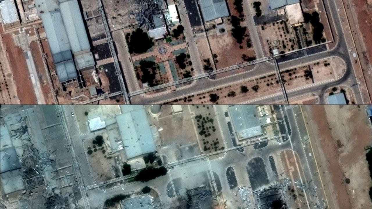Images satellite montrant les dégâts après les frappes américaines en Iran