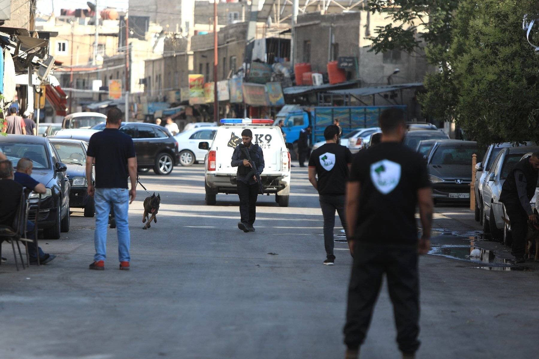 Les forces syriennes lors d'une opération de sécurisation à Damas