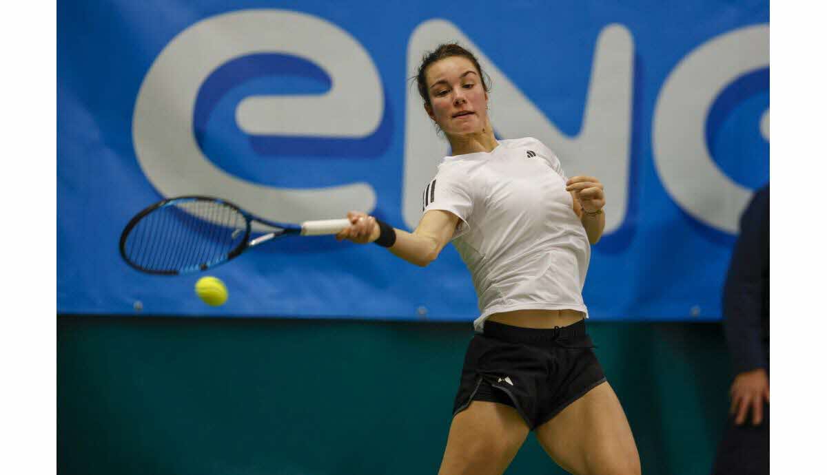 Loïs Boisson lors du match de qualification à Wimbledon