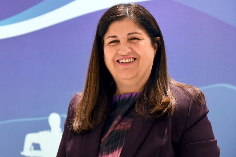 فارسين أغابكيان lors d'une rencontre avec la ministre française des Affaires étrangères à Erevan, 2025