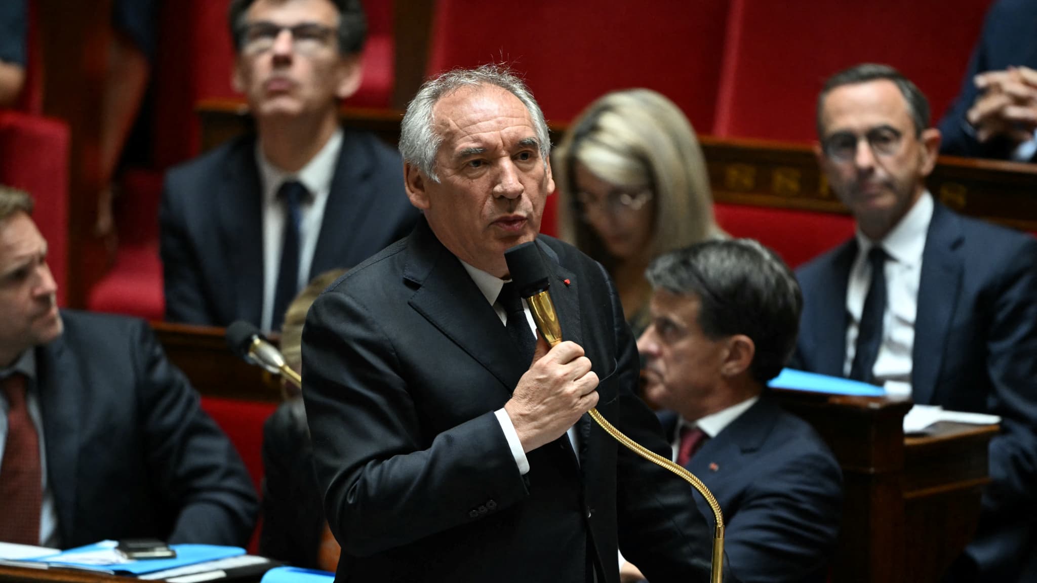 François Bayrou lors d'une réunion à l'Assemblée nationale