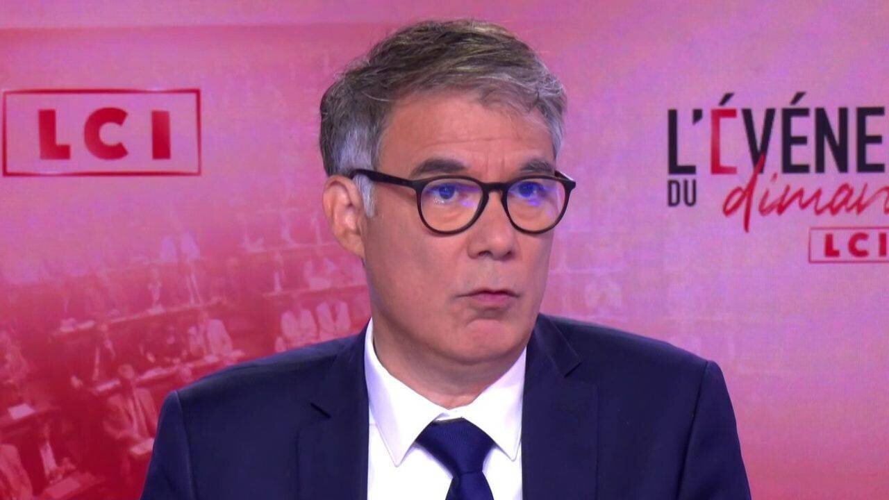Olivier Faure lors de l'interview sur LCI