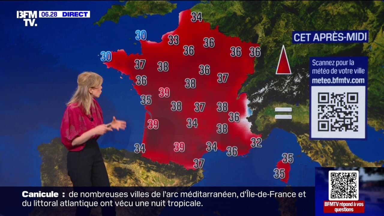 Carte de vigilance canicule en France