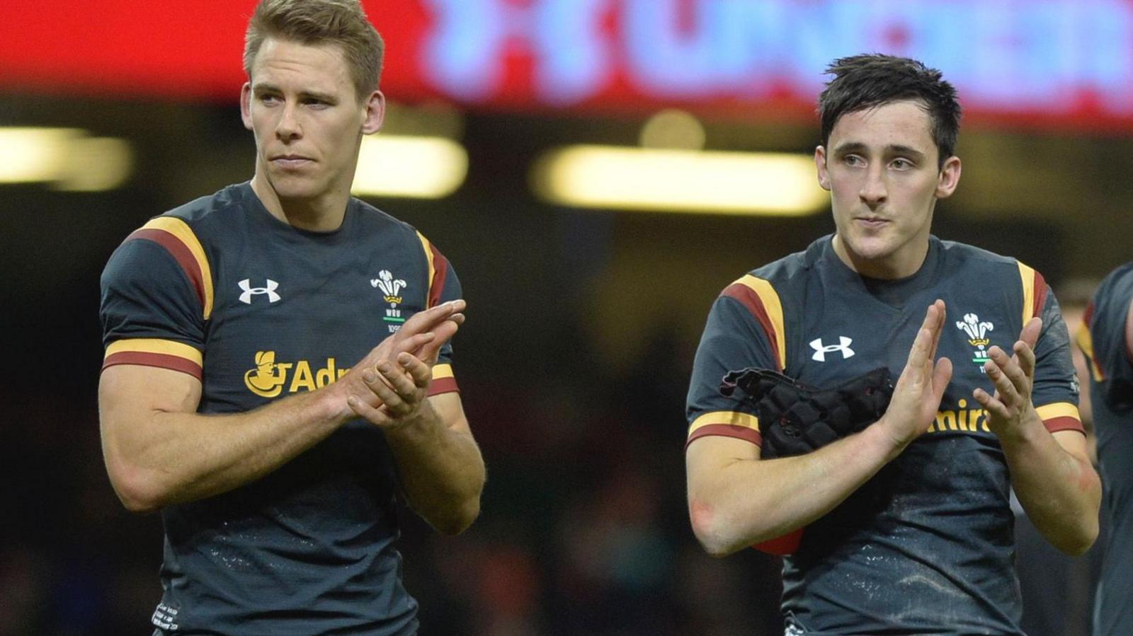 Sam Davies (right) has played eight internationals for Wales