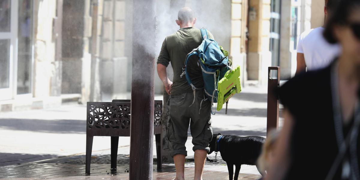 Chaleur extrême en France lors d'une canicule