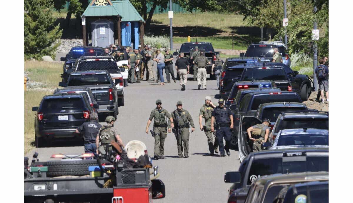 Pompiers sur le terrain lors de l'intervention dans l'Idaho