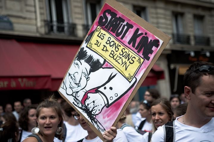 Manifestation des kinés à Paris