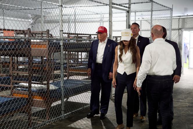Le président américain, Donald Trump, visite l’« Alcatraz des alligators », à Ochopee, en Floride, mardi 1ᵉʳ juillet 2025.