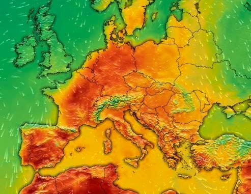 Une image illustrant la vague de chaleur qui touche l'Europe.
