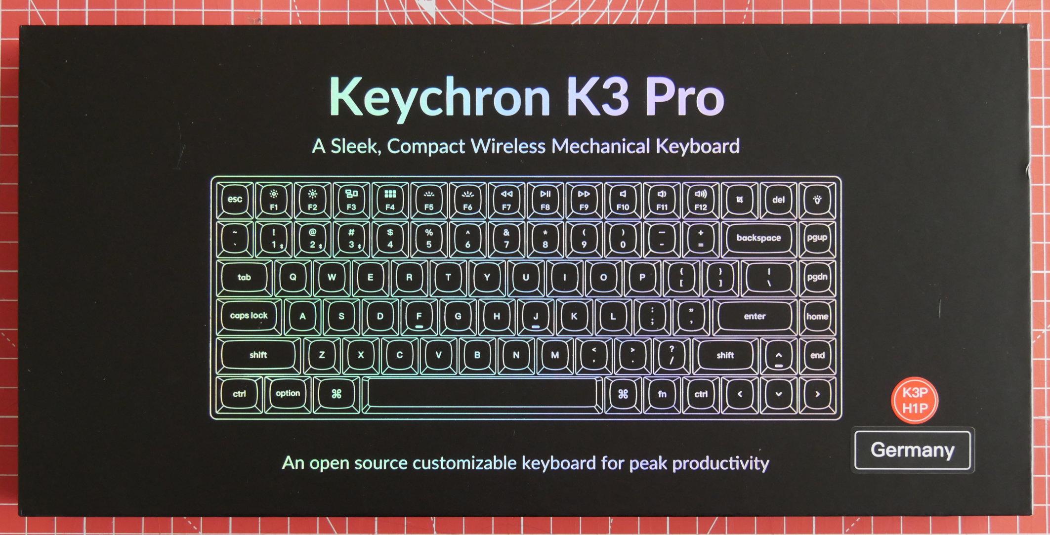 Boîte d'emballage du clavier Keychron K3 Pro
