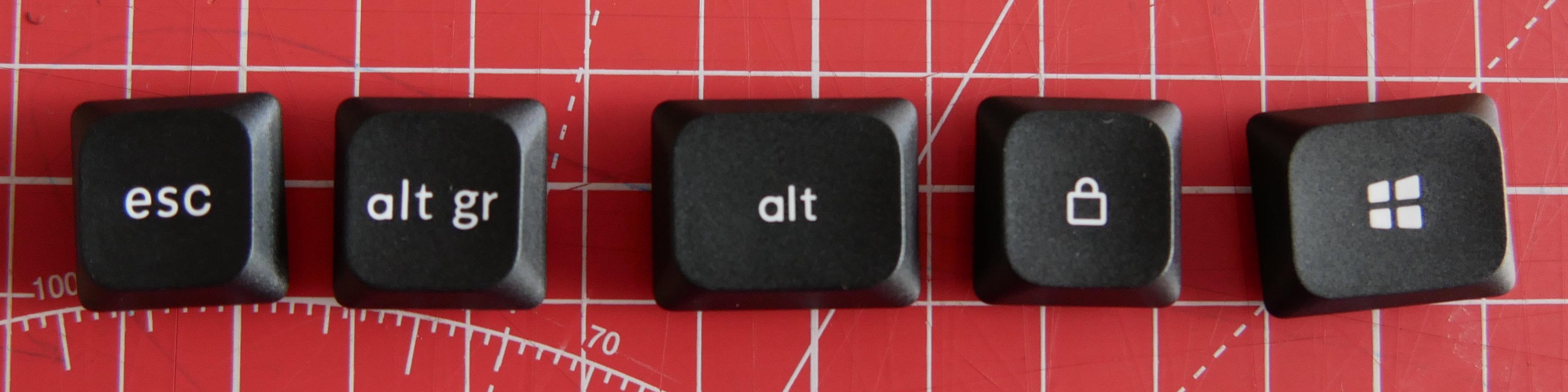 Chapeaux de touches inclus avec le clavier Keychron K3 Pro pour la disposition Windows
