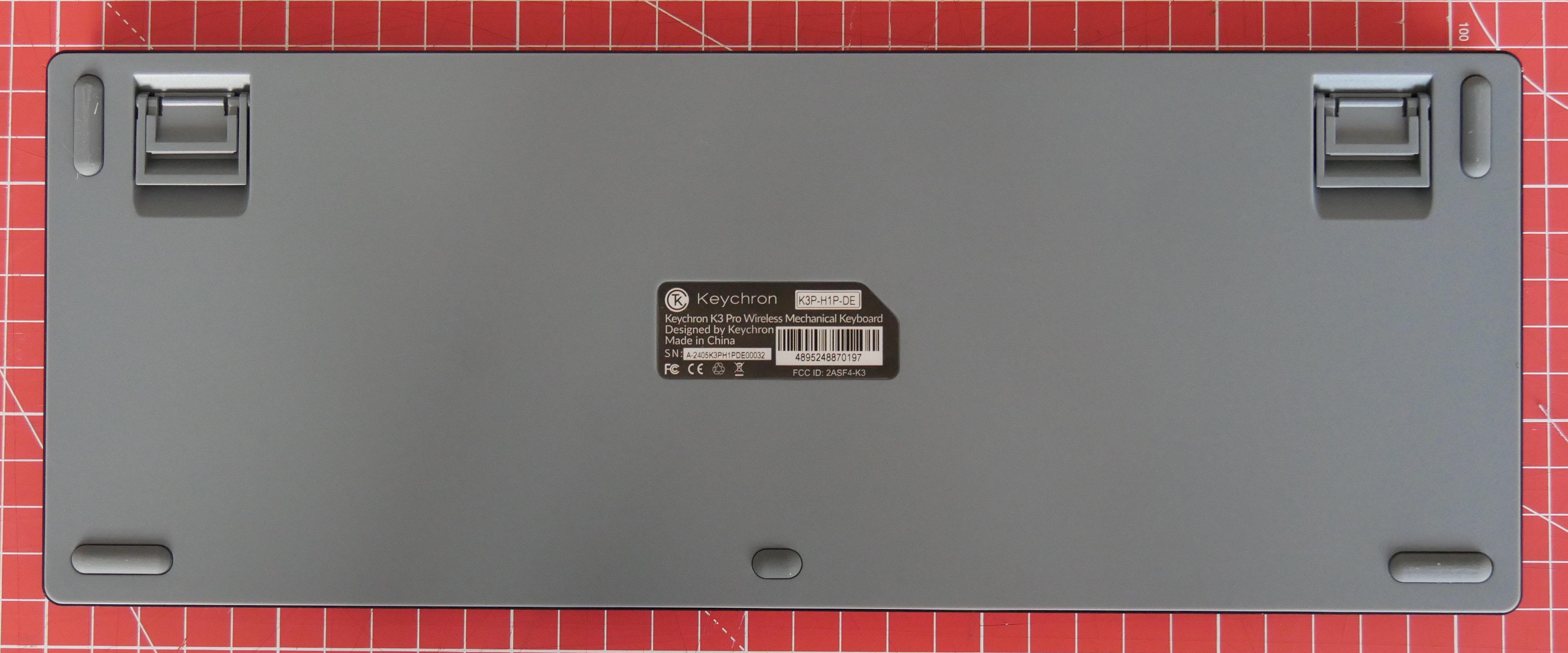 Dessous du clavier Keychron K3 Pro