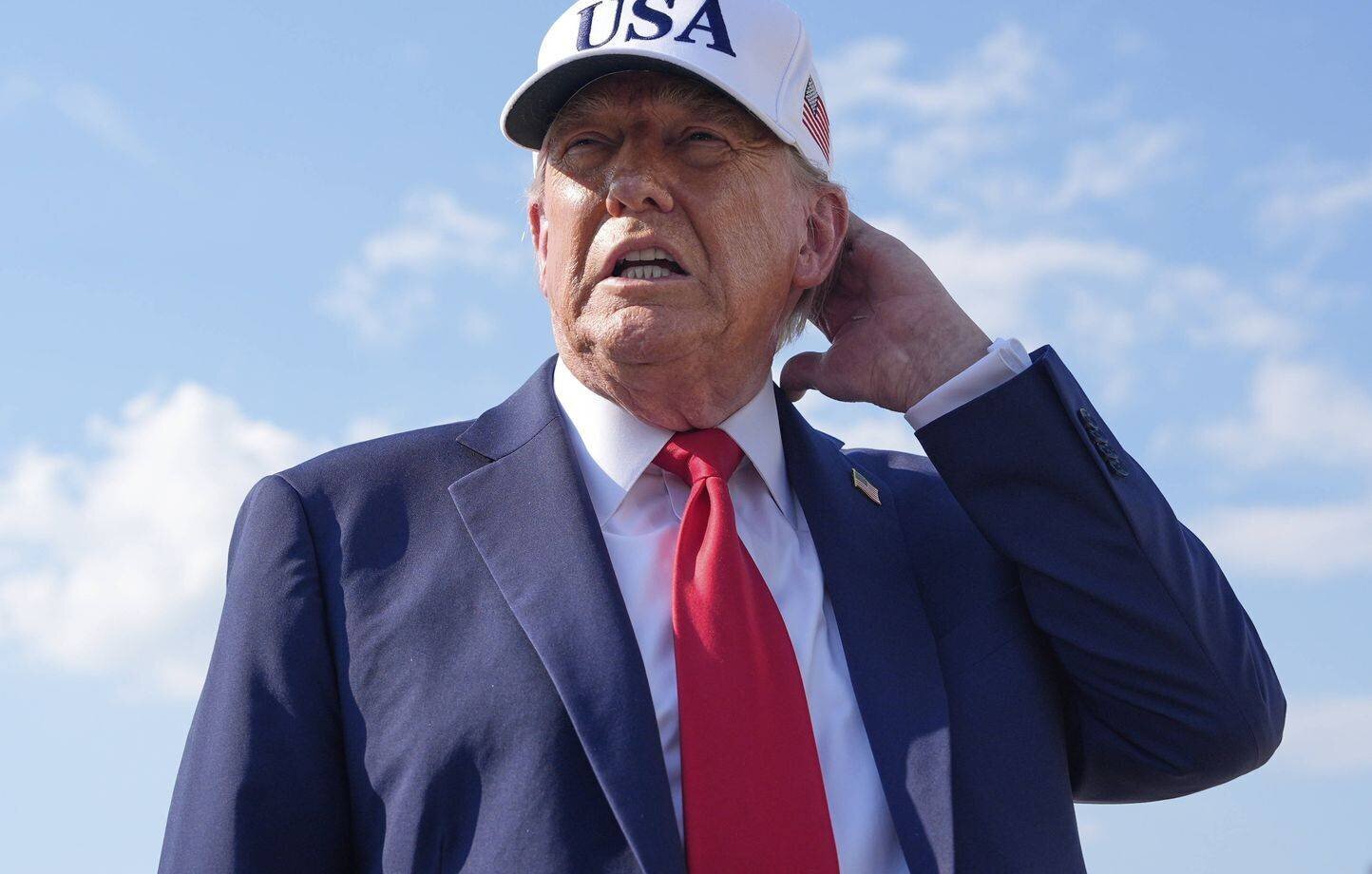 Donald Trump lors d'une conférence de presse, le 3 juillet 2025