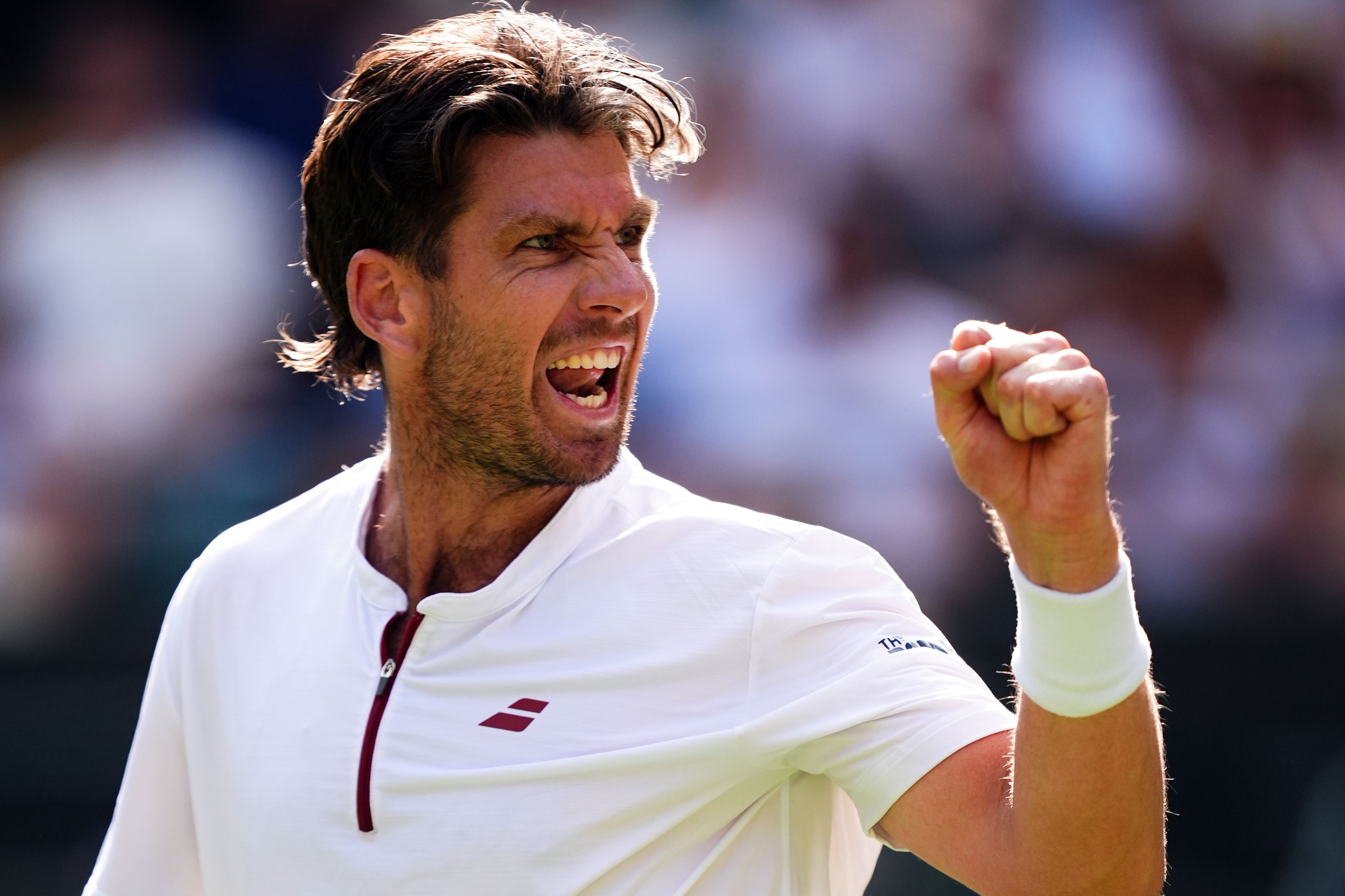 Cameron Norrie sur le court de Wimbledon