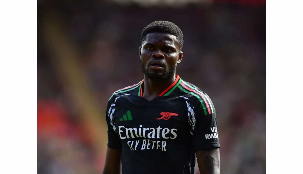 Thomas Partey lors d'un match avec Arsenal