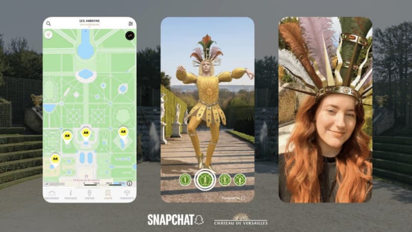 L'expérience 'Dansez Versailles', en partenariat avec Snapchat.