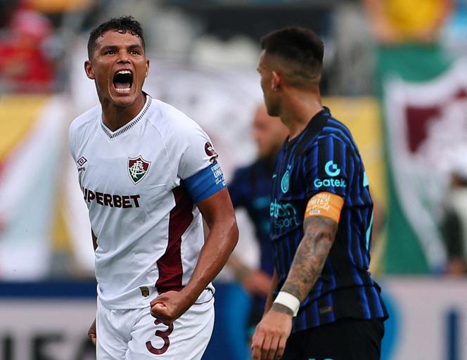 Thiago Silva célèbre la victoire de Fluminense