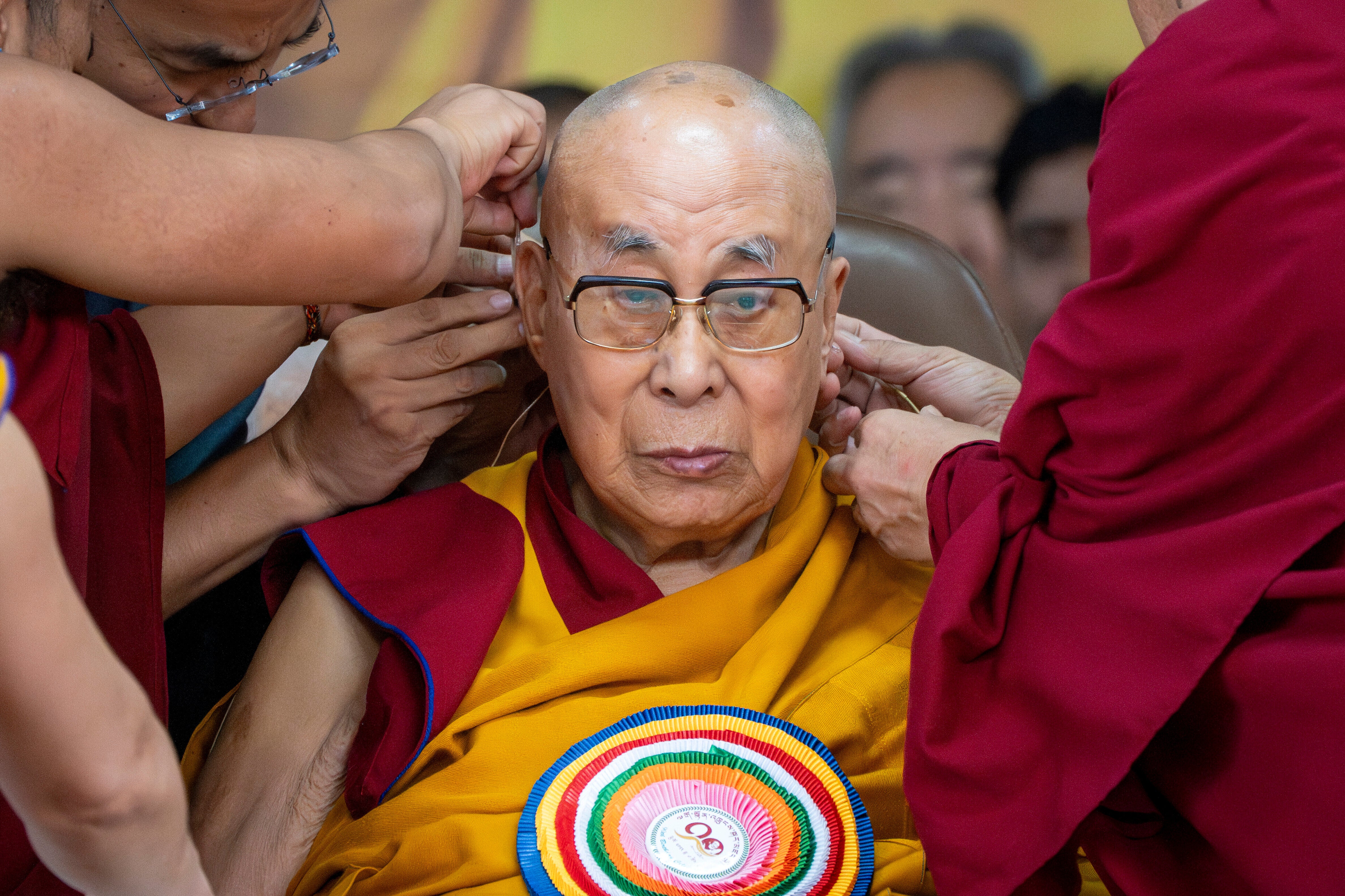 Le Dalai Lama lors des célébrations de son 90ème anniversaire.