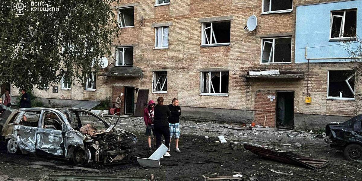 Dommages causés par une attaque de drones en Ukraine