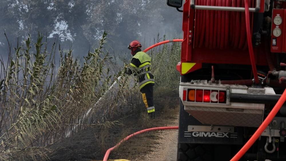 Pompiers mobilisés face à un incendie à Fréjus