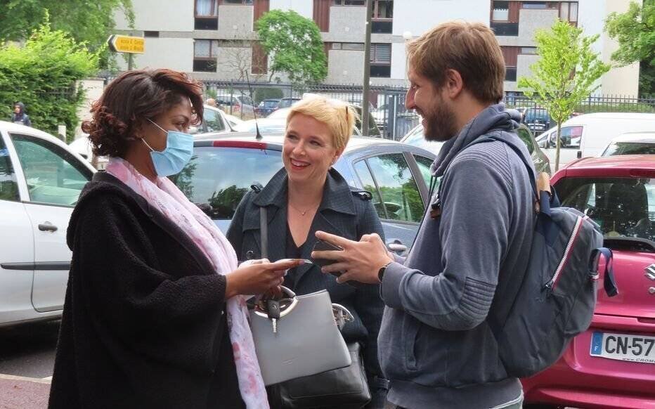 Clémentine Autain lors de la campagne des législatives en 2022