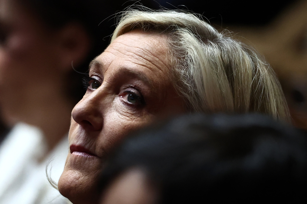 Marine Le Pen lors d'une session parlementaire