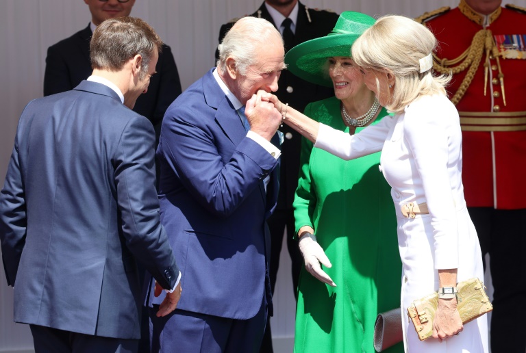 Les couples Macron et Charles III lors de la visite à Windsor