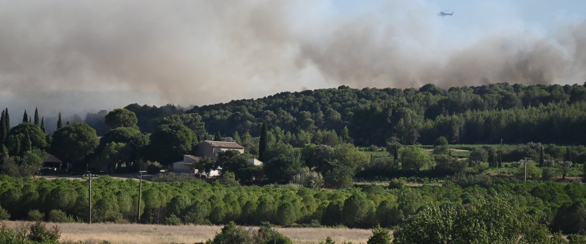 Incendie à Castelnau-de-Guers lors d'un incendie en juillet 2023